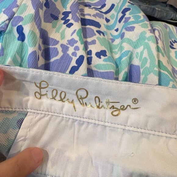 Lilly Pulitzer scalloped Buttercup shorts in Nice Ink - Picture 3 of 5